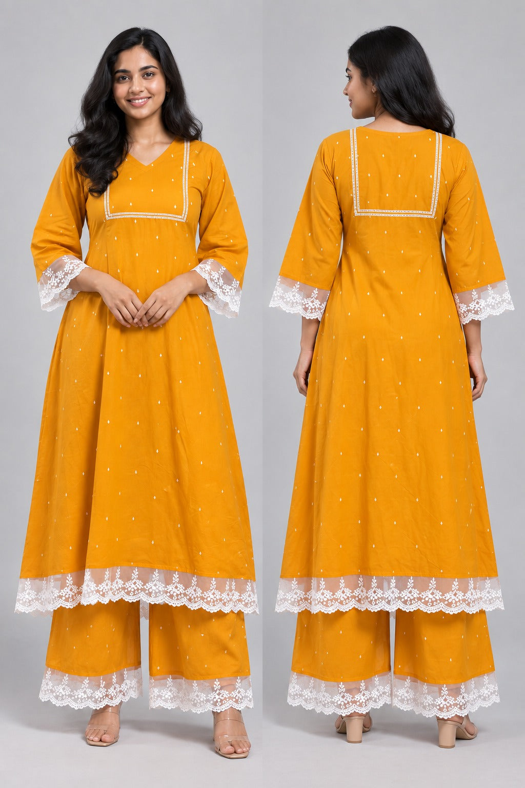 Orange kurta set