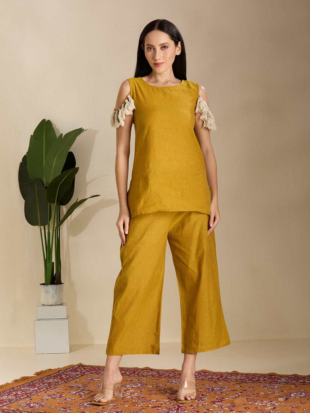 Tassel Short kurti co-ord set