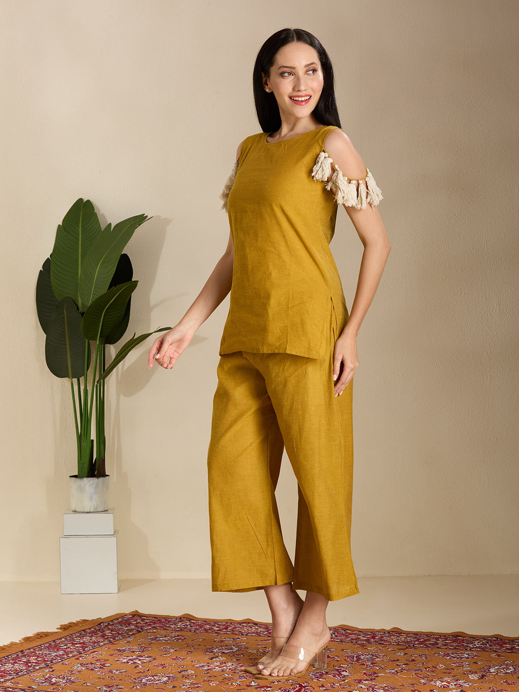 Tassel Short kurti co-ord set