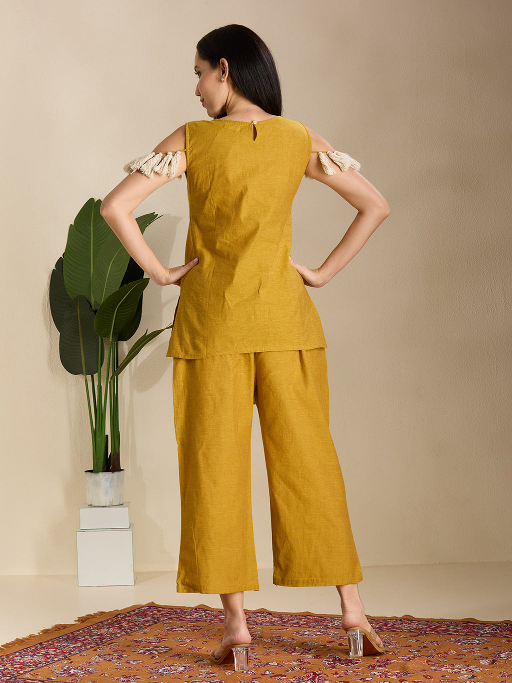 Tassel Short kurti co-ord set