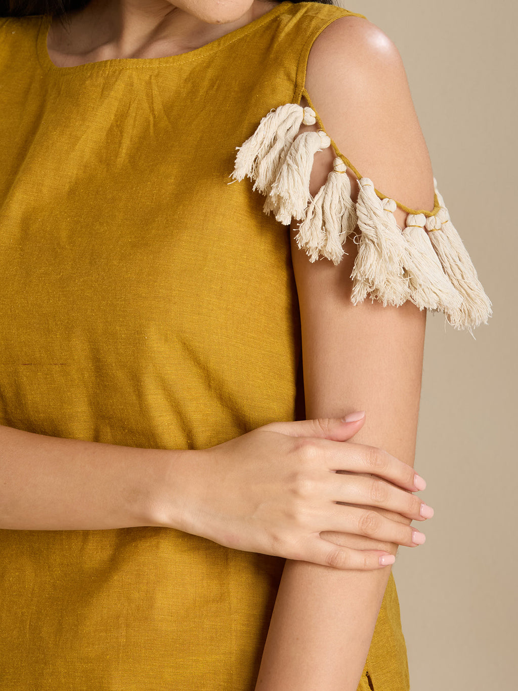 Tassel Short kurti co-ord set