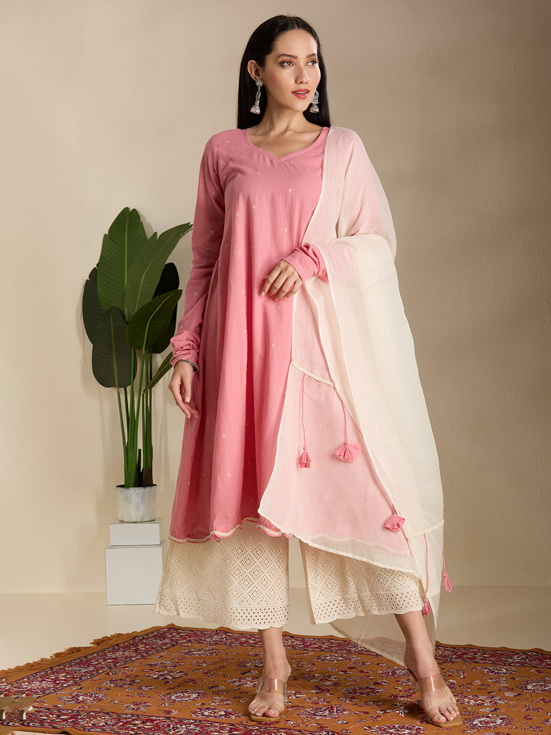 Blush pink kurta set