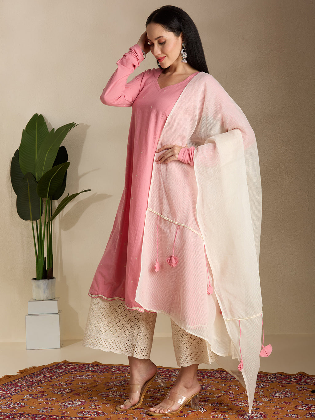 Blush pink kurta set