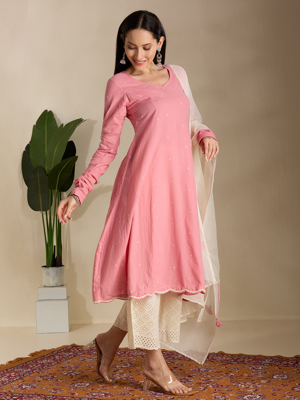 Blush pink kurta set