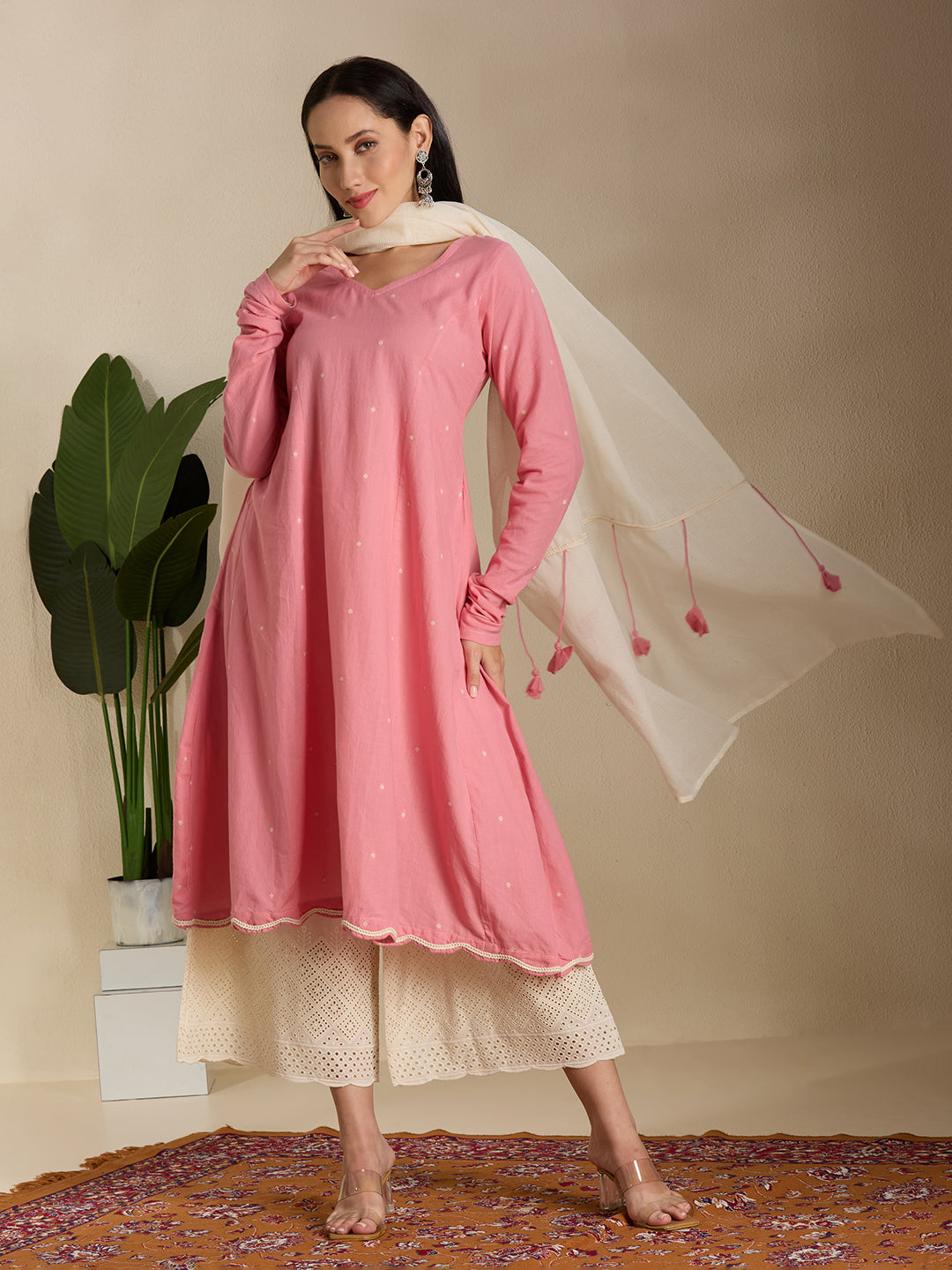 Blush pink kurta set